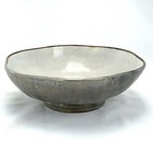 Chinese Pewter Encased Crackle Ceramic Bowl Late Qing