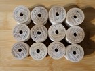 Vtg Belding Corticelli Ex Strong White Quilting Thread Wood Spools Quilter Gift
