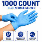 Blue Nitrile Gloves 3 5 Mil Powder Free Latex Free Exam Gloves 1000 Count