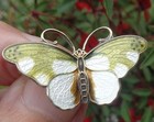 Norwegian Enamel Butterfly Brooch Sterling Silver Vintage Hroar Prydz Of Norway