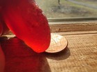 Genuine Sea Glass Beautiful  Fire Red orange Large Size 26 Gram