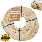 2mm Round Reed Coil  1 Pound  Rattan For Basket Weaving  Wicker Furniture Repair