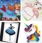 9 Sets Multi-color Quilling Paper Strips Kits 900 Strips 42 Colors  3mm Width   