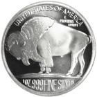 1 Troy Oz Buffalo  999 Fine Siiver Round