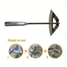 Durable Steel Hollow Hoe Garden Tool Hand Weeder For Soil Loosening And Weed Rem