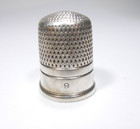 Antique Sterling Silver 925 Antique Victorian Era Sewing Thimble Size 9  