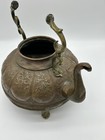 Antique Copper And Brass Tea Kettle With Lead Repairs  Possibly Persian