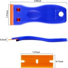 Plastic Razor Blade Scraper 4 Pcs And 120 Pcs Blades  Remove Label Decal Tool 