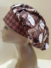 Coffee  brown  Women s Bouffant Surgical Scrub Hat cap Handmade