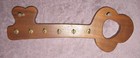 Vintage Wood Wall Key 6 Hook Holder Hanging Key Shape   11  X 3 7 8 
