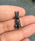 Tiny Antique   Vintage Italian Sterling Silver  925 Solid Figure Of Rabbit