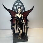 Nene Thomas Design Fantasy Fairy Figurine On Arch Throne Base  Red Wings