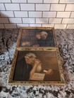 Vintage Grace   Gratitude Praying Man Woman 8x10 Framed Prints Matching Pair