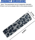 2pcs Leopard Print Car Seat Belt Cover  Plush Warm Car Seat Shoulder Strap Pad 