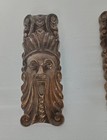Pair Corbels  Carved Wood Pediment Antique Finial Architectural Finials French B