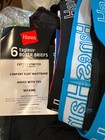 6 Pairs Large Hanes Men s Underwear Boxer Briefs  Cotton Stretch Moisture-wickin