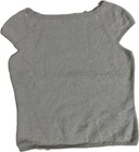 Vtg Anne Klein Gray Angora Lambs Wool Sweater Clear Icy Beads Sequins Sz L Ptp18