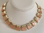 Vintage Charel Parure Set Necklace Earrings Bracelet Lucite Thermoset Moonglow