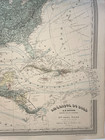 North America C  1860 Dufour Very Large Antique Map 19th Century