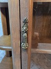 Vintage Wooden Curio Cabinet Glass Door Wall Mount Tabletop Display Case 