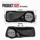 Vivid Black 8  Speaker Lids W  Tweeter Port For Harley 1994-13 Touring Fltr Flht