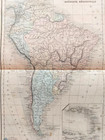Vtg 1900s South Africa Geographical Map French Orig 19  X 13  C29-9