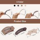 12 Pack Matte Neutral Flat Hair Clips - Stylish Claw Barrettes   Flower Pins