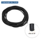 Silicone Foam Seal Strip 5m 16 4ft  4mm 0 16  dia Round Solid Sponge Black