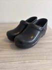 Dansko Professional Black Leather Clogs Nursing Shoes Sz Eu 39 Us 7 5-8