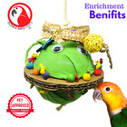 Bonka Bird Toys Shred World Bird Toy Medium Chew Forage Parrot Cage Toy Conure