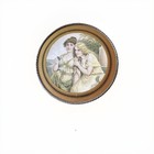 Antique Round Victorian Ladies girls Chimney Flue Cover 9   