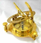 Handmade Nautical Brass Sundial Compass 4 Inch Vintage Maritime Antique Gift