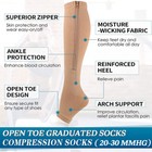 Zipper Compression Socks Support Hose Unisex Edema Diabetic Varicose Vein Travel