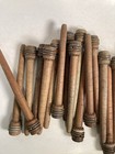 Wood Bobbins Wood Quills Vintage Factory Reclaimed Industrial 7 3 8   Lot Of 30