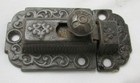 Pair Antique Eastlake Victorian Cast Iron Cabinet Cupboard Door Latch Locks