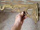 Vintage Large Cast Iron Hanging Oil Kerosene Lamp Plant Cage Swivel Hook Look 