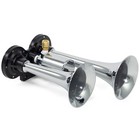 Hornblasters Spocker Loud Chrome Air Horn Set For Semi Or Large Truck - Compact