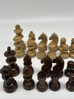 Wooden Chess Pieces Only Felt Bottom Unused Brown Light Brown Board Not Incl