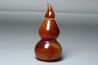 Chinese Antique Natural Agate Hand-carved Gourd Snuff Bottle