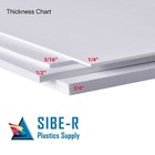 Hdpe Marine Board Plastic Sheet - 1 4  Thick  6mm  - White - 24  X 54 