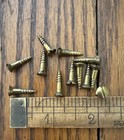 American Wood Screws   6 X 5 8    Slotted Oval Head Brass Usa Mfg  Free Shipping