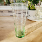 Vintage Blown Green Glass Martini Pitcher