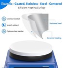 5 Inch Magnetic Stirrer Lab Hotplate Heated Stir Plate With Temp Probe Sensor