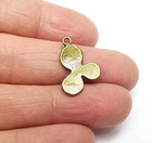 Flower Leaf Charms  Bronze Floral Charms  Earring Charms  Bronze Pendant  Neckla