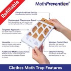 Powerful Moth Traps For Clothes   Closets Refillable 3-pack Odor-free   Natural
