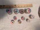 Lot Of 10 Vintage Wooden Sewing Thread Spools  4-2  And 6 - 1 