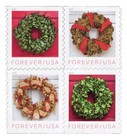 2019 Usps Sheet Of 20 First Class Letter Stamps Holiday Wreaths Christmas Stamp
