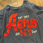 Aeropostale Vintage T-shirt Mens S Navy Single Stitch 90s