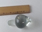 Vintage Glass Bottle Stopper Solid Tear Drop Shape Replacement Decanter  Clear