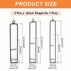 3 Pack Hanging Glass Vase Planter For Home Decor  Black